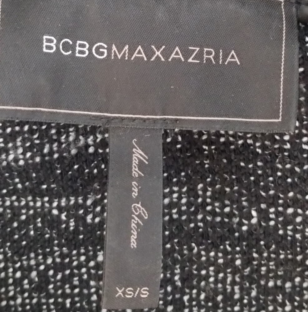 BCBG MAXAZRIA "NATHYN" DOUBLE LAYER JACKET- REMOVABLE HOOD ~SIZE XS ~ GRAY/BLACK - Picture 14 of 16